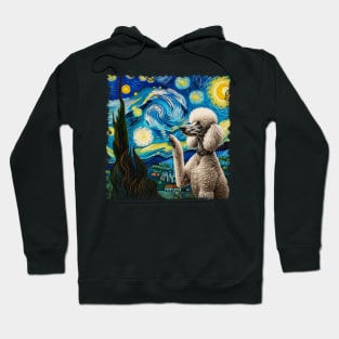 Pampered Pooches Poodle Parade, Dog Starry Night for Dog Lovers Hoodie